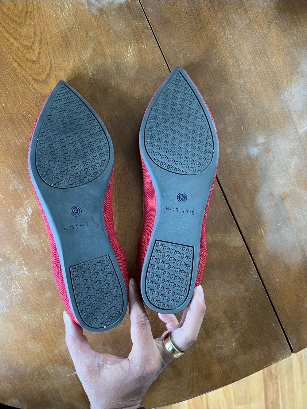 Rothy's the Point Flats Comfort Shoe Flame Knit W7.5 limited edition retired - Picture 5 of 5